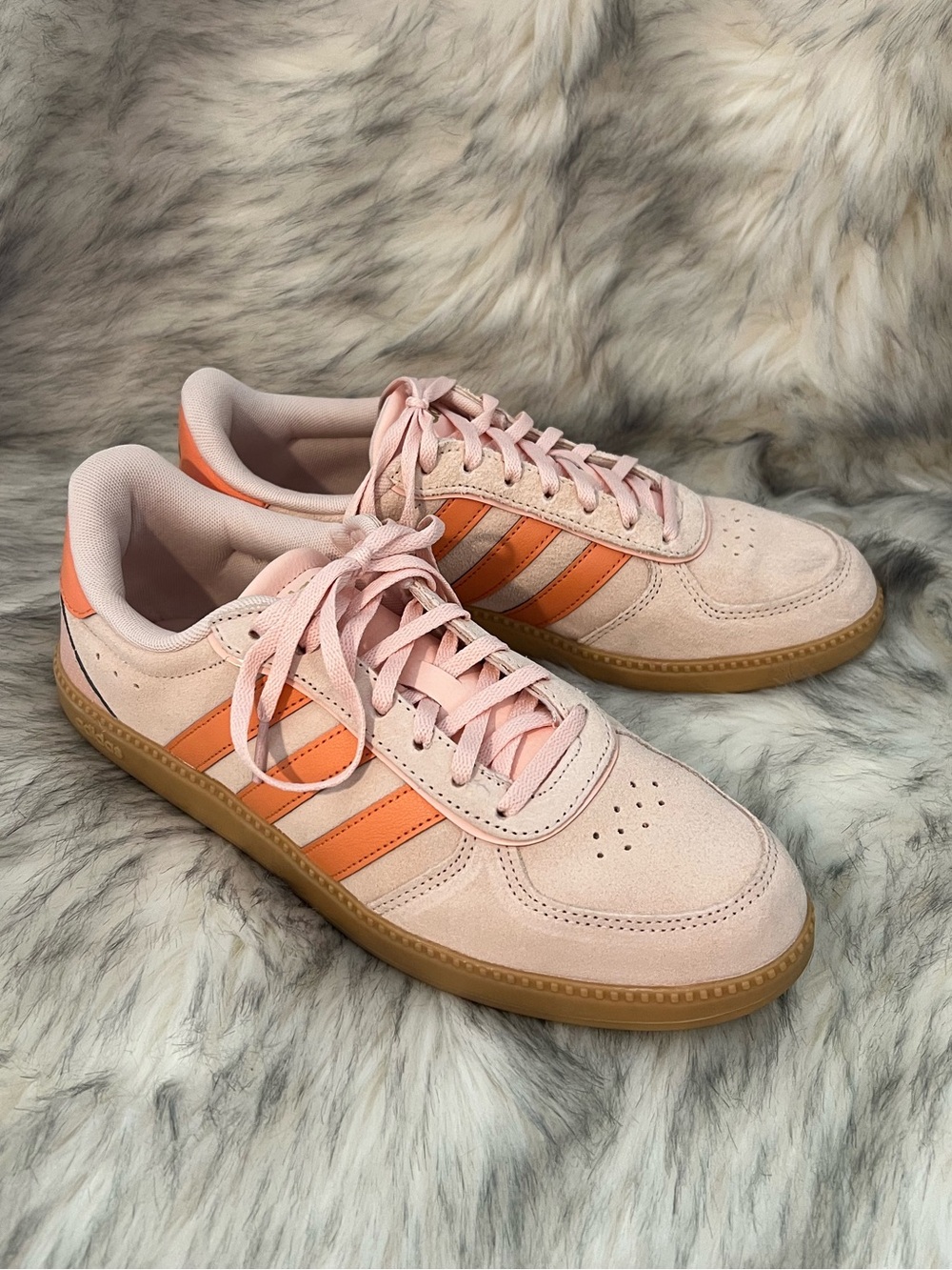 Adidas Women's Pink & Orange Suede Sneaker